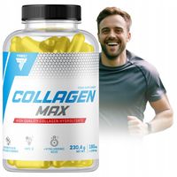 KOLAGEN W KAPSUŁKACH Trec Collagen Max 180 kaps KWAS HIALURONOWY WITAMINA C