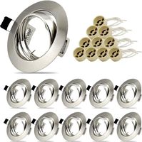 Zestaw oprawek wpuszczanych 20 sztuk GU10 chrom