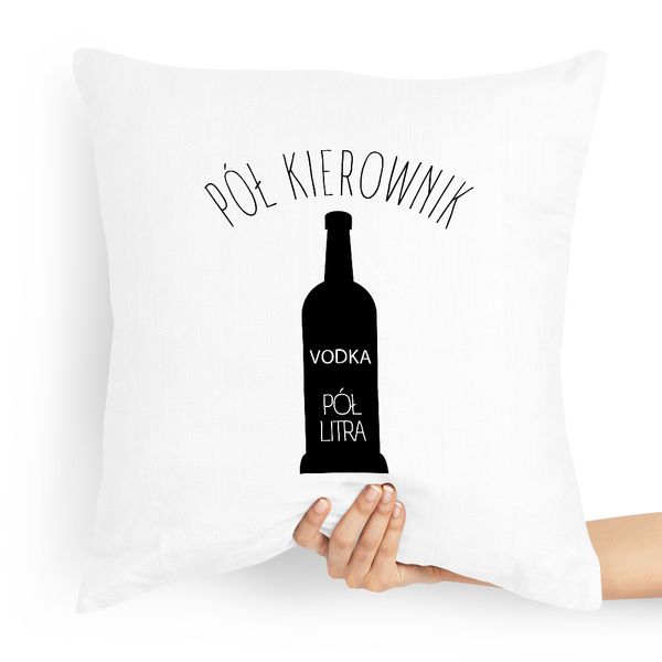 Poduszka Dla Kierownika Pół Kierownik Pół Litra Z Nadrukiem Ze Zdjęciem zdjęcie 1