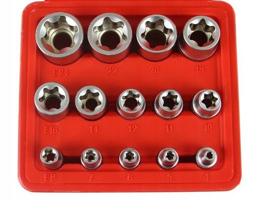 KLUCZE NASADKI TORX E4-E24 3/8' 1/2' KPL 14 EL na Arena.pl