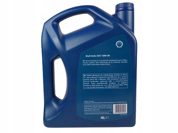 Olej silnikowy Shell Helix 4 l 10W-40 zdjęcie 3