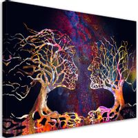 Obraz na płótnie, Para drzew pocałunek abstrakcja 60x40 60x40