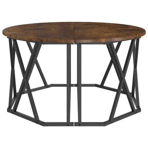 Stolik kawowy  w kolorze dymionego dębu 80x80x42 cm, zrobiony z drewna komp na Arena.pl