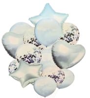 BALONY NA URODZINY ZESTAW BALONÓW MIX 14 SZT ŚLUB PARTY