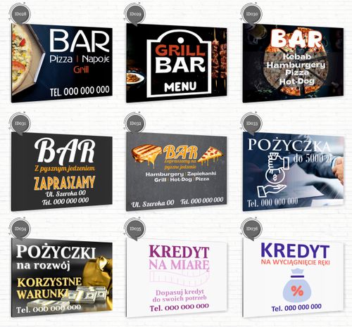 nadruk UV TABLICZKA reklamowa szyld SPRZEDAŻ KRUSZYW DIBOND 40x30 cm na Arena.pl