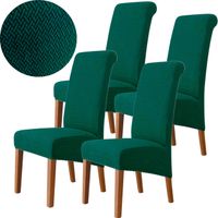 4X POKROWIEC NA KRZESŁO ŻAKARD JODEŁKA ZIELONY