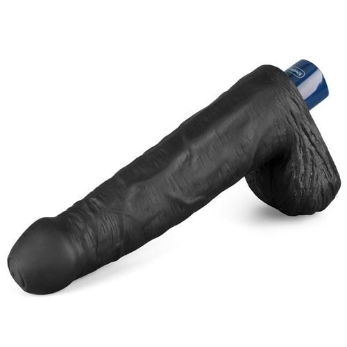 9" real softee rechargeable tpe vibrating dildo(black) na Arena.pl
