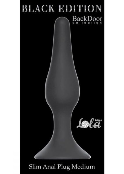 Plug-Slim Anal Plug Medium Black zdjęcie 1
