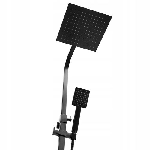 Zestaw prysznicowy natynkowy Bateria kolumna Mikka CZARNY MAT na Arena.pl