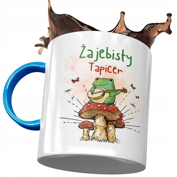 Kubek Błękitny Dla Tapicera Żajebisty Tapicer Z Nadrukiem Ze Zdjęciem zdjęcie 1