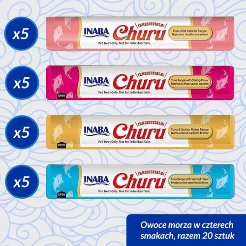 INABA CAT CHURU VARIETIES TUNA 20x14g (280g) Kremowy przysmak dla Kota na Arena.pl