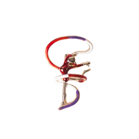 Broszka przypinka w kształcie tancerki, akrobatki - czerwona