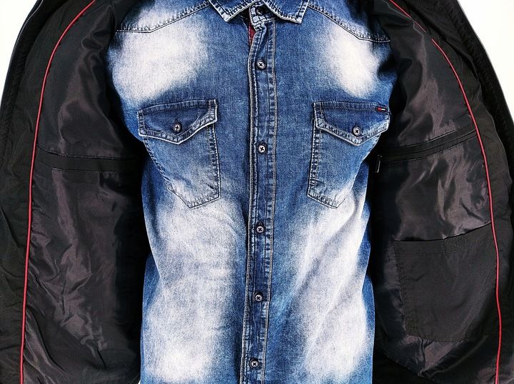 KURTKA MĘSKA PRZEJŚCIOWA PROSTA CIEMNA 3717 M zdjęcie 6