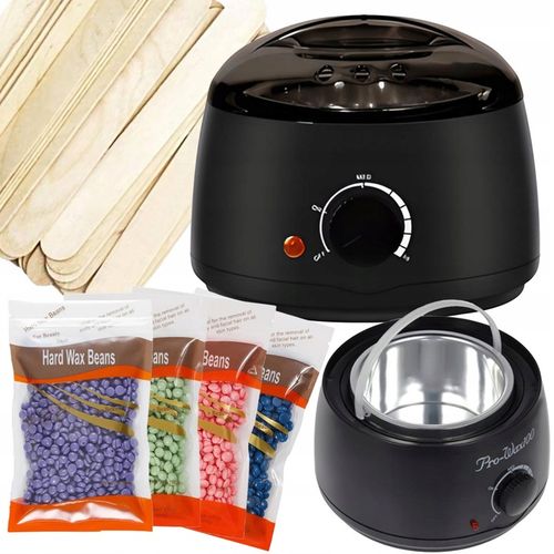 PODGRZEWACZ WOSKU + TWARDY WOSK 400g+100 PATYCZKÓW ZESTAW DO DEPILACJI na Arena.pl