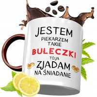 Kubek Bordowy Dla Piekarza Na Urodziny Prezent Z Nadrukiem Ze Zdjęciem