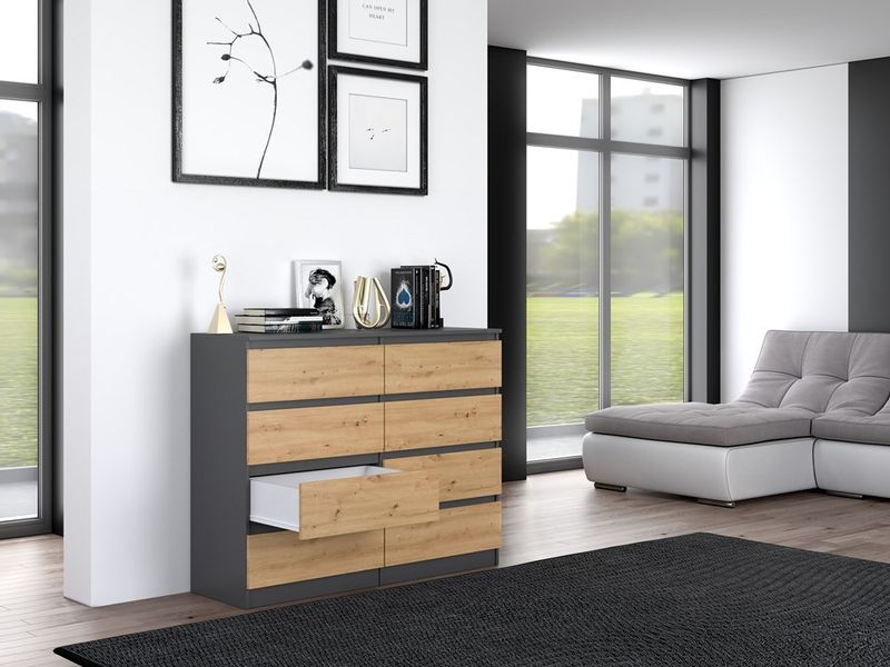 Komoda Malwa M8/120 ANTRACYT ARTISAN zdjęcie 6