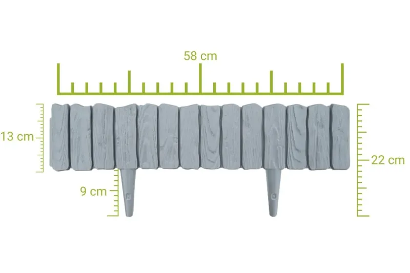 Palisada WOOD 58 cm szara zdjęcie 2