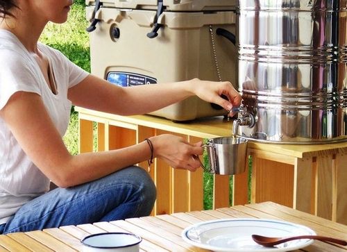 KRAN zawór kulowy STAL nierdzewna INOX gwint 1/2 cala 1/2" KRANIK do beczka na Arena.pl