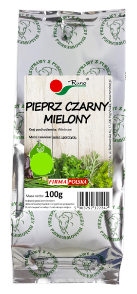 RUNO PIEPRZ CZARNY MIELONY 100G zdjęcie 1