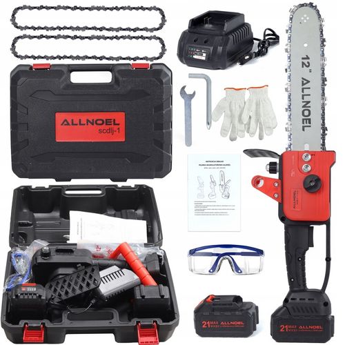 PIŁA ŁAŃCUCHOWA AKUMULATOROWA 21V PILARKA 12" 2x AKUMULATOR WALIZKA na Arena.pl