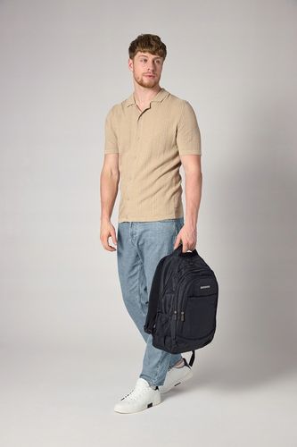 Plecak męski do pracy na laptopa szkolny młodzieżowy pojemny czarny na Arena.pl