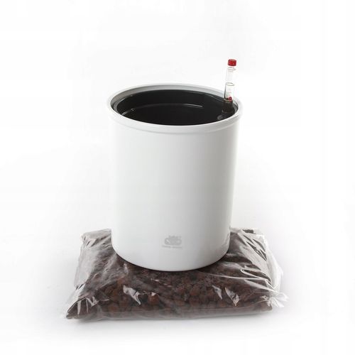 komplet do hydroponiki doniczka biała CORONA 15/19 na Arena.pl