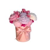 Flower Box Świece Sojowe Wieczny Bukiet Prezent Piwonie Ślub Urodziny