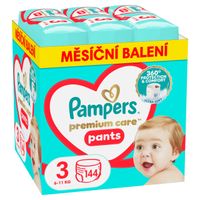 PAMPERS PANTS 3 PREMIUM CARE PIELUCHOMAJTKI DLA DZIECI 6-11kg 144szt