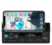 RADIO SAMOCHODOWE BLUETOOTH 1-DIN RDS USB AUX SD UCHWYT NA TELEFON 2xPILOT
