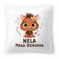 Poduszka Biała 40X40 Cm Dla Neli Córki Dziecka Z Nadrukiem Ze Zdjęciem
