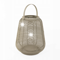LAMPION METALOWY NA ŚWIECZKĘ Z UCHWYTEM LATARNIA OGRODOWA ZIELONA