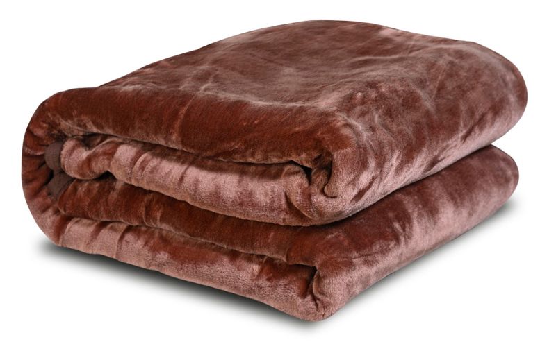 Koc Akrylowy 160X200 Cm Brązowy zdjęcie 1