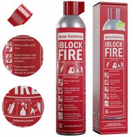 GAŚNICA iBlockFIRE ABCF+E 0,6L. 100%BIO SPRAY GAŚNICZY iBlockFIRE ZASIĘG 8M