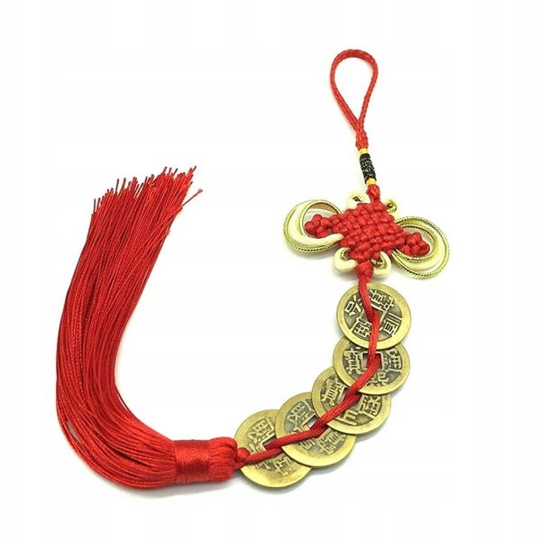 BRELOCZEK SZNUR TALIZAM FENG SHUI CHIŃSKA MONETA SZCZĘŚCIE TALISMAN LUCK zdjęcie 2