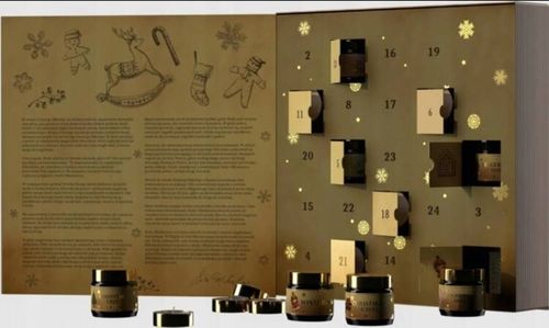 HISKIN Merry Ch. kalendarz adwentowy świece 12x15ml, 12x30ml Bajkowa Księga na Arena.pl
