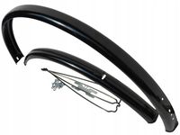 BŁOTNIKI ROWEROWE STALOWE + CHLAPACZE 26"/55 BLACK