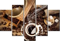 105CM 150CM OBRAZ 5 ELEM AROMATYCZNA KAWA DRUK