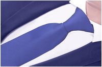 MODNY Krawat Męski Kropki Niebieski ŻAKARDOWY rc38