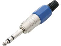 Wtyk Jack 6,3 ST METAL NIEBIESKI HQ