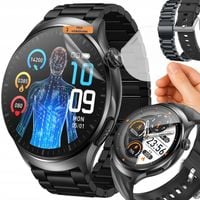 Smartwatch męski - Glukoza, EKG, Temperatura, Rozmowy, Paske i Bransoleta