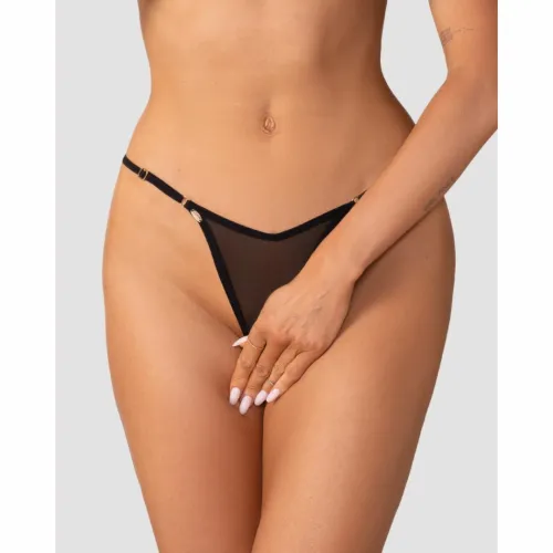 obsessive oxaria string black z regulowanymi paseczkami s/m na Arena.pl