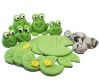 Zestaw na tort żabki żaby 5szt + dodatki /ZNK5