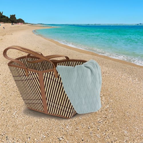 Torba bambusowa ekologiczna na zakupy eko pojemna na piknik na Arena.pl