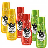 2 x 6X SYROP DO SATURATORA YA SODA BEZ CUKRU LIGHT COLA LIME ORANGE KONCENT