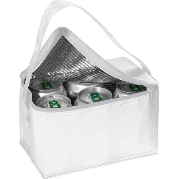 Torba termiczna na 6 puszek 330 ml ASPEN Biała zdjęcie 1