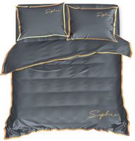 Pościel Z Haftem 200X220 Soft Szara 2607