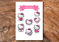 Wydruk cukrowy na tort A4 Hello Kitty napis DIY