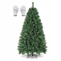 Choinka sztuczna zielona z metalową podstawką Sztuczne drzewko 1,8 m Salcar