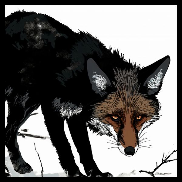 Plakat 50x50cm Nieufny Lis zdjęcie 2