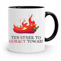 Kubek Czarny Prezent Dla Syna Ten Syn Gorący Towar Z Nadrukiem Ze Zdjęciem